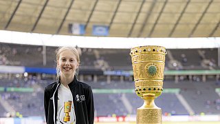Die elf Einlaufkinder aus OWL bei Arminias Pokalfinale