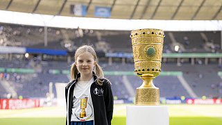 Die elf Einlaufkinder aus OWL bei Arminias Pokalfinale