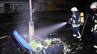 Erneut brennt ein Papiercontainer in Friedrichsdorf