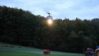 Rettungseinsatz abgestürztes Segelflugzeug in Porta