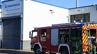 Großeinsatz der Feuerwehr bei Sonderabfallentsorger Zimmermann in Gütersloh