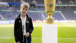 Die elf Einlaufkinder aus OWL bei Arminias Pokalfinale