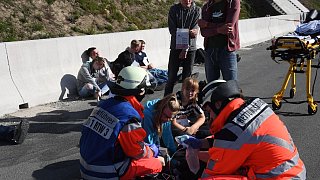 Katastrophenschutzübung auf der A 33 zwischen Halle und Borgholzhausen