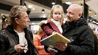 Peter Maffay und Hendrikje Balsmeyer im Marktkauf Bielefeld-Oldentrup