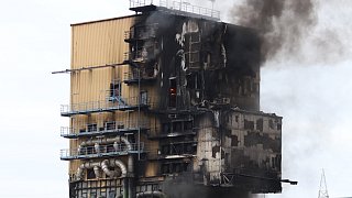 Kraftwerk in Veltheim brennt