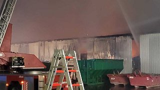 Feuerwehreinsatz bei Firma Remondis in Dörentrup