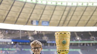 Die elf Einlaufkinder aus OWL bei Arminias Pokalfinale
