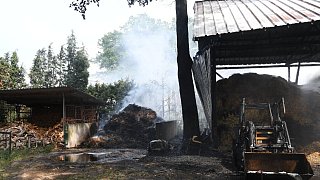 Großbrand einer Remise an der Kölkebecker Straße in harsewinkel