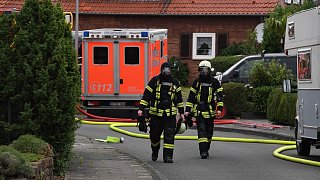 Großeinsatz der Feuerwehr durch Zimmerbrand in Blankenhagen
