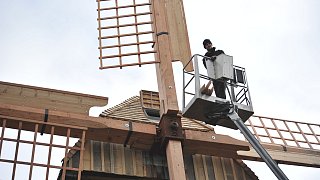 Bielefelder Bauernhausmuseum: Bockwindmühle erhält neue Flügel