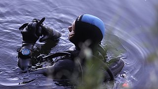 Löhne: Taucher in der Werre
