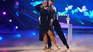 Selfiesandra bei der dritten Show von Let's Dance