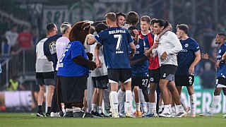 Arminia Bielefeld schlägt Werder Bremen 1:0.