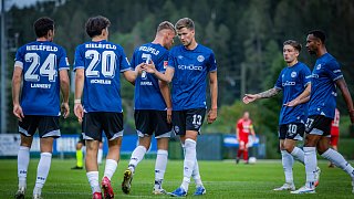 Bilder von Arminias viertem Tag im Trainingslager