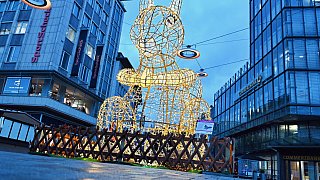 Lichtinstallationen zu Weihnachten in der Bielefelder City