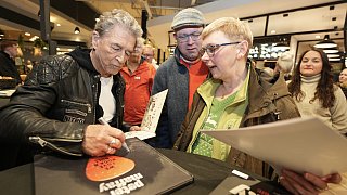 Peter Maffay und Hendrikje Balsmeyer im Marktkauf Bielefeld-Oldentrup