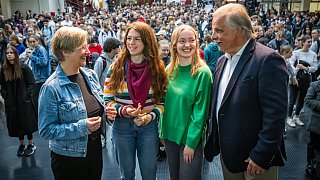 Begrüßung der Erstsemester an der Uni Bielefeld