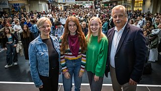 Begrüßung der Erstsemester an der Uni Bielefeld