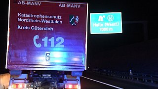 Crash auf A33 bei Halle mit elf Verletzten