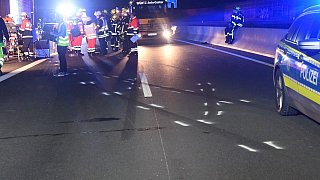 Crash auf A33 bei Halle mit elf Verletzten