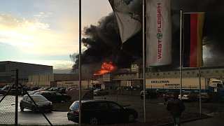 Paderborn: Brand beim Fleischproduzenten Westfleisch