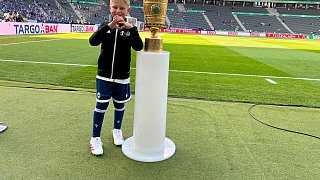 Die elf Einlaufkinder aus OWL bei Arminias Pokalfinale