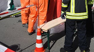 Katastrophenschutzübung auf der A 33 zwischen Halle und Borgholzhausen