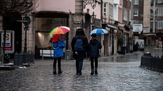 Trauriger Rosenmontag - Motto-Wagen in Düsseldorf