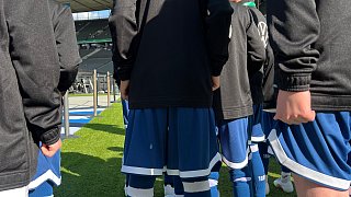 Die elf Einlaufkinder aus OWL bei Arminias Pokalfinale
