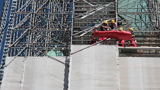 Höhenrettungsübung am Paderborner Dom