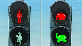 Besondere Ampelmännchen in ganz Deutschland
