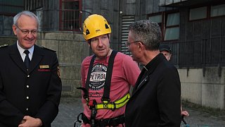 Höhenrettungsübung am Paderborner Dom