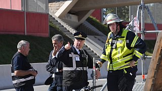 Katastrophenschutzübung auf der A 33 zwischen Halle und Borgholzhausen