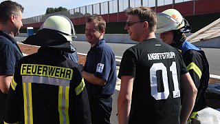 Katastrophenschutzübung auf der A 33 zwischen Halle und Borgholzhausen