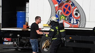 Katastrophenschutzübung auf der A 33 zwischen Halle und Borgholzhausen