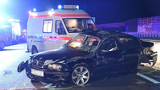 Crash auf A33 bei Halle mit elf Verletzten