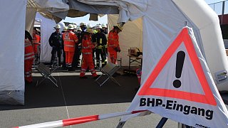 Katastrophenschutzübung auf der A 33 zwischen Halle und Borgholzhausen