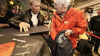 Peter Maffay und Hendrikje Balsmeyer im Marktkauf Bielefeld-Oldentrup