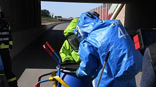 Katastrophenschutzübung auf der A 33 zwischen Halle und Borgholzhausen