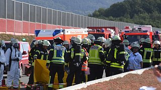 Katastrophenschutzübung auf der A 33 zwischen Halle und Borgholzhausen