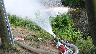 Fischesterben in der Ems: THW pumpt Wasser aus dem Fluss