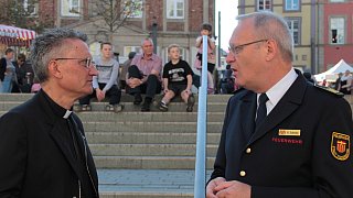 Höhenrettungsübung am Paderborner Dom