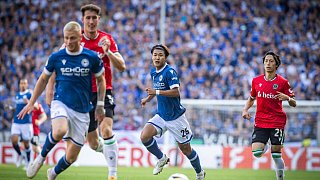 Arminia Bielefeld schlägt Hannover 96 mit 2:0.