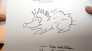 Igel-Zeichnungen von Promis in Verl