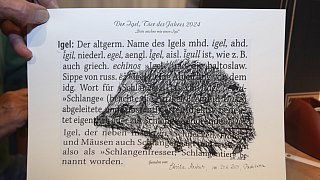 Igel-Zeichnungen von Promis in Verl