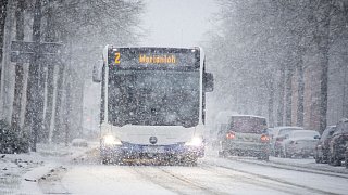 Paderborn: Schneefall in der Kernstadt