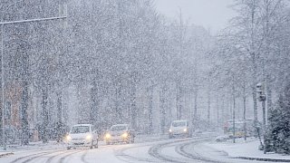 Paderborn: Schneefall in der Kernstadt