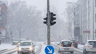 Paderborn: Schneefall in der Kernstadt