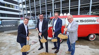 Baubeginn des NW-Medienhauses