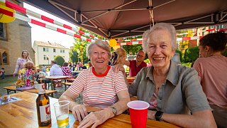 Baustellenparty an der Brackweder Hauptstraße
